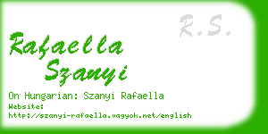 rafaella szanyi business card